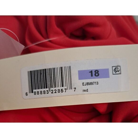 Eliza J Dress Plus  Size 18 Orange Wrap‎ Balloon Drapey Sleeve - Picture 9 of 11